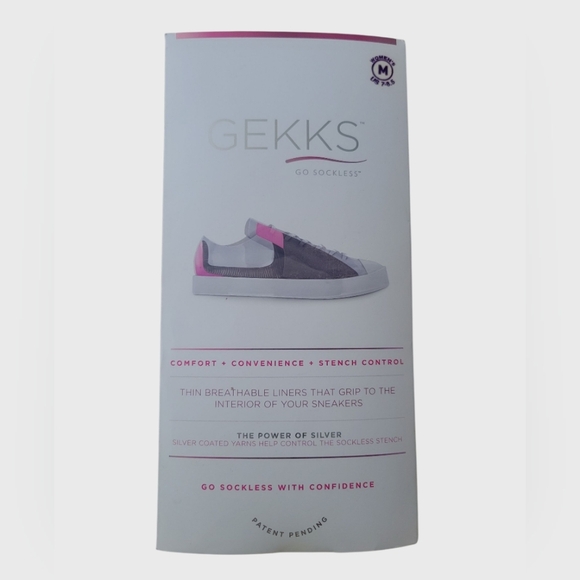 Gekks Go Sockless Shoe Liners Womens Medium 7-8.5 NEW In Package Socks NIP - Picture 1 of 9
